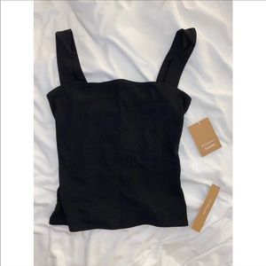 Square black crop top